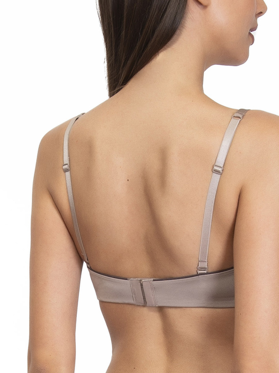 1580 Fantastic sutien push-up - bandeau, microfibra Sielei, gri