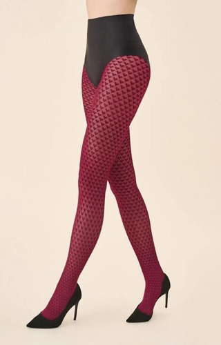 1233 Cherie Gabriella Colanți 60 de denari burgundă – model inimă, 3D