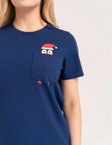 Moraj PDD4300-025 Pijamale damă bleumarin 95% bumbac, de Crăciun