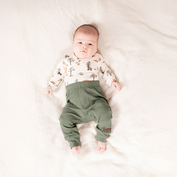 218016 Pantaloni din bumbac Yogi Bear Nicol – cu nervuri, verde