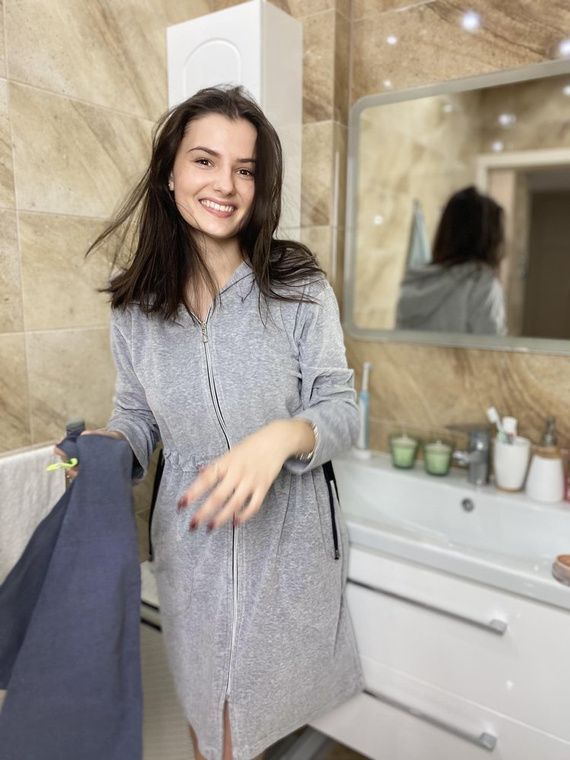 498 Macarena II Halat scurt pentru femei Forex - melange deschis