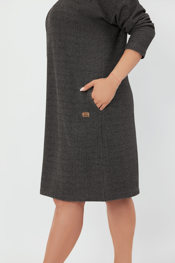 Tunică cu mânecă lungă pentru femei Avira Italian Fashion - dark melange