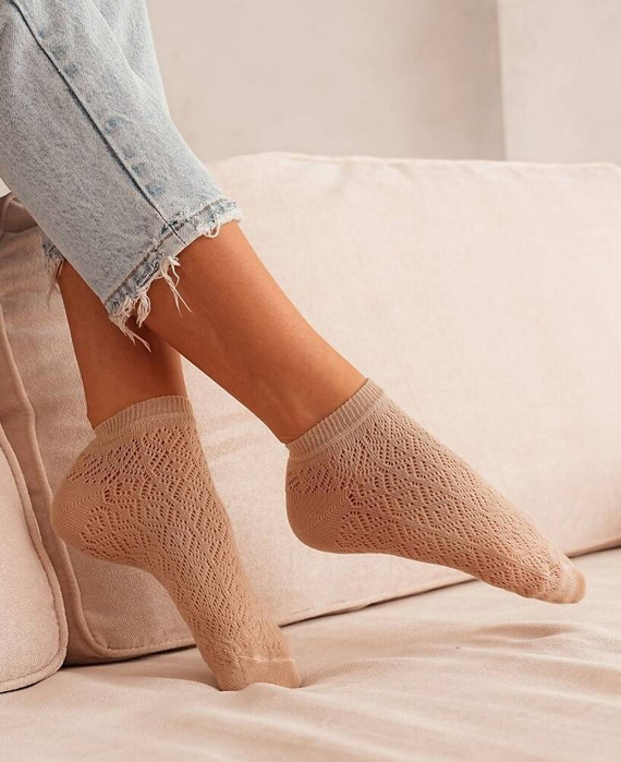 1504-002 Picioare ajurate femei Milena - bej