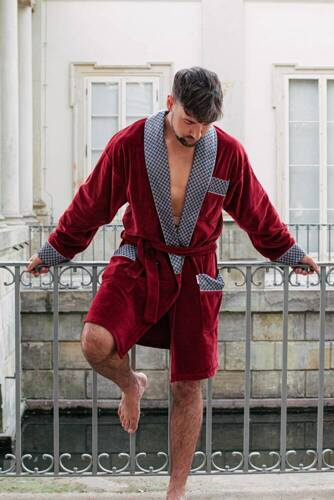 772 Bonjour halat de baie forex pentru bărbați - maro