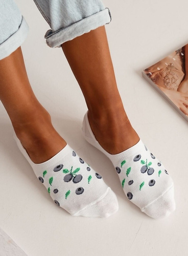 0576-027 Mocasini microfoot Milena Fructe - alb