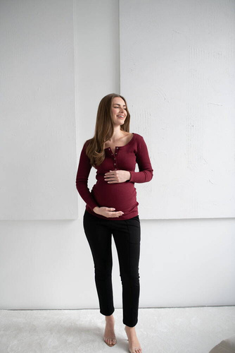 Tummy Bluza de maternitate si alaptare Milk&Love visiniu