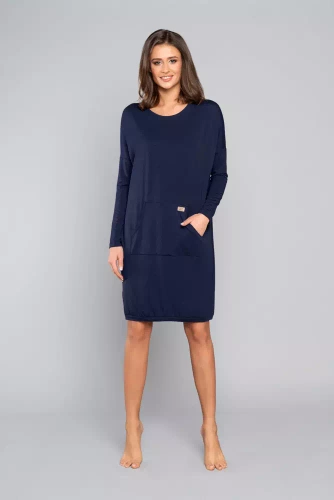 Tirana Tunică pentru femei și gravide Italian Fashion - albastru marin 