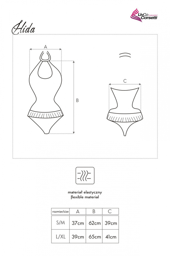 Hida LC 8090 Body damskie LivCo Corsetti Fashion  