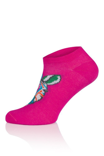 S118S Zebra Șosete picioare Italian Fashion - imprimare amarant