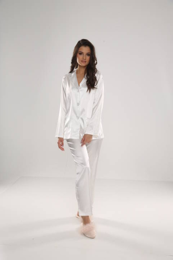 934 Pijama pentru femei Classic Forex - perlă/perlă