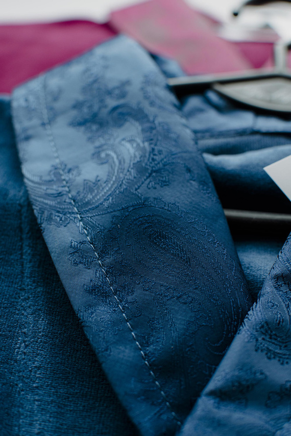 868 Halat de baie nobil pentru bărbați din velur De Lafense- elegant, moale, premium, denim