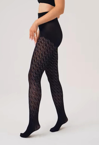 Dresuri din bumbac Gabriella Cashmir wz.103 150 den nero – călduroase, ajurate