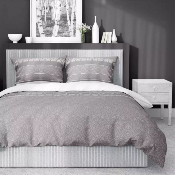 4823 B Home Satin Lenjerie de pat Satin, ornamente Detexpol, bej