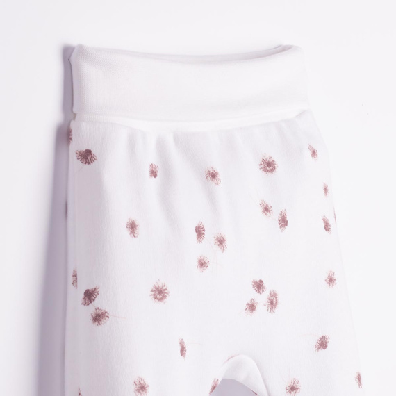 Nicol Hania 226009 Pantaloni scurți pentru bebeluși 100% bumbac, flori, crem