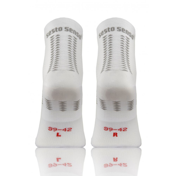 SKB01 Sport Socks Sosete sport universale Sesto Senso alb-rosu