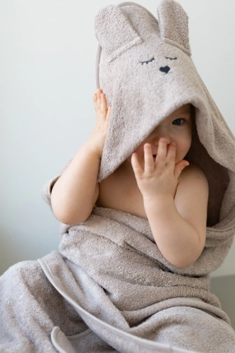 Prosop din bambus Yosoy cu urechi - gri