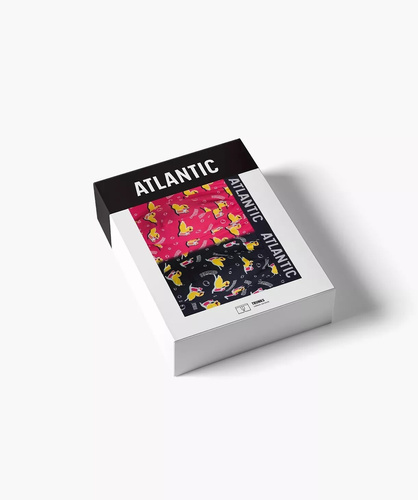 2MHH-007/25 Boxer bărbați Atlantic - bleumarin-roz