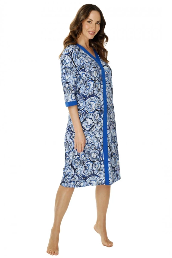 86671 Cămașă de noapte Irene Seagull, imprimeu albastru
