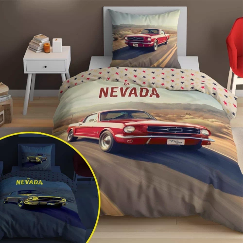 5210 A Fluo 40 Lenjerie de pat din bumbac care strălucește în întuneric Detexpol