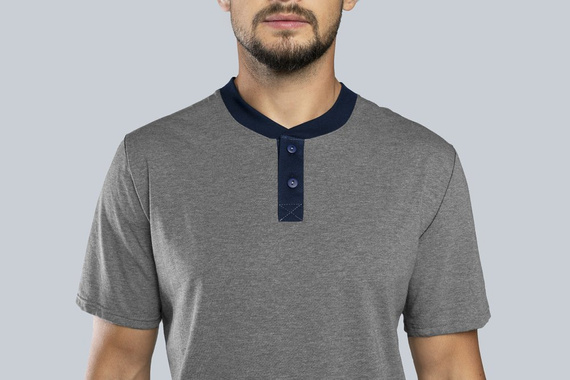 Profit Pijama cu mânecă scurtă pentru bărbați, pantaloni lungi Italian Fashion - ¶r.melange 