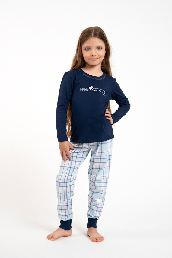 Glamour Pijama pentru fete Italian Fashion - albastru navy/print