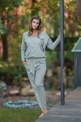 Karina Ladies set cu mânecă lungă, pantaloni Italian Fashion - mentă