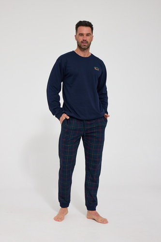 Cornette 939/330 Grand Canion Pijamale bărbați 100% bumbac bleumarin