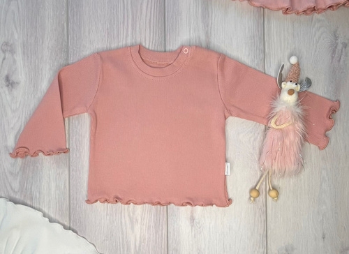 BI003 Bluza fetita cu maneca lunga Mamatti - roz deschis