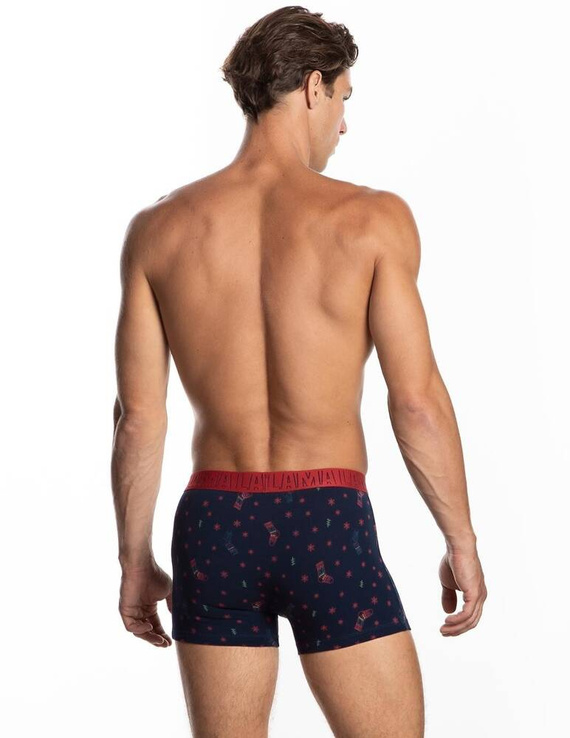 M-1053 SZG Boxer bărbați roșu bleumarin Lama