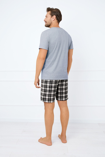 Klark Pijama cu mânecă scurtă pentru bărbați, pantaloni scurți Italian Fashion - melange/print