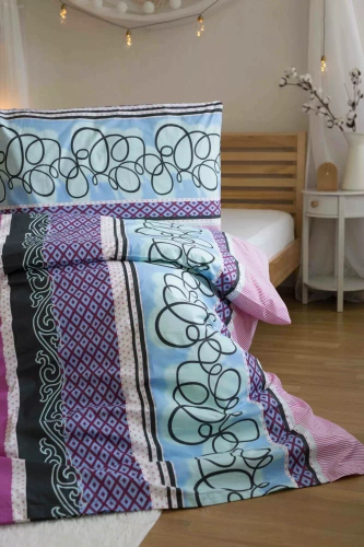 Lenjerie de pat Purple Spin Cotton din Jerry Fabrics roz