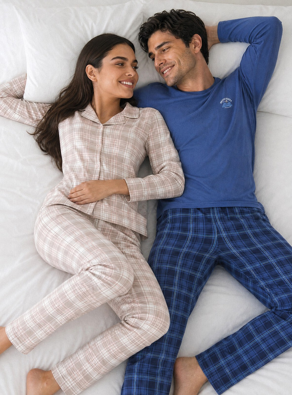 482/434 Pijamale de damă Smile 4 Cornette - bumbac, cu nasturi, guler