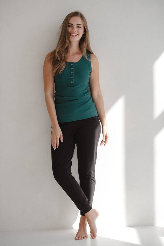 Tricou pentru alăptare maternitate cu nervuri Milk&Love, verde biberon