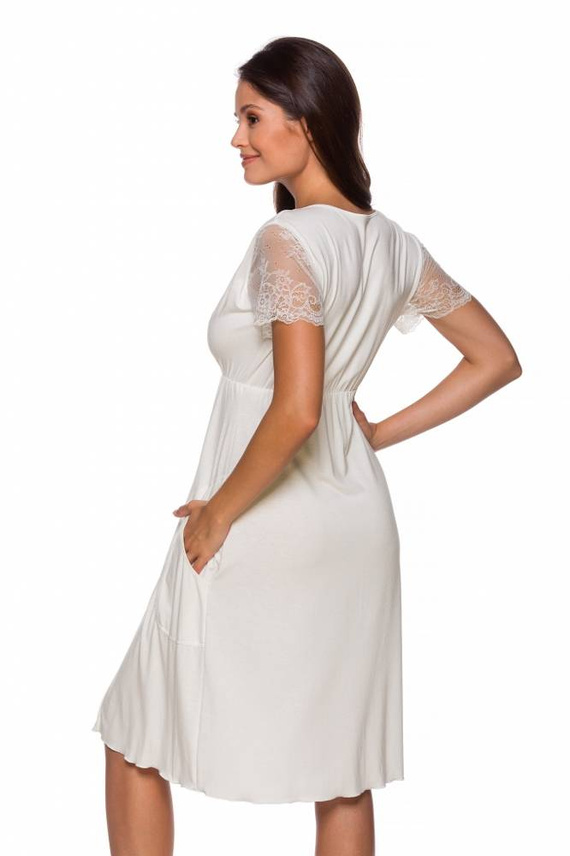 3145 Cămașă de noapte pentru gravide și alăptare Lupoline- ecru