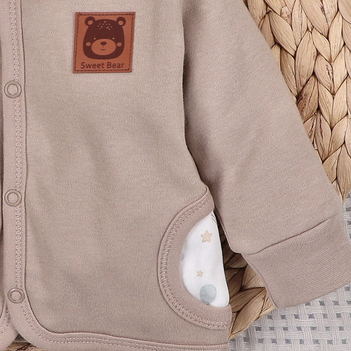 ABN-5517 Sky Journey Hanorac pentru bebelusi cu doua straturi Nini - din bumbac organic, pentru un baiat