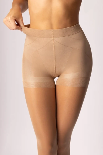 Colanti Push Up dama 15 DEN | Modelant, Transparent, Efect Lifting Butt Bej Mona