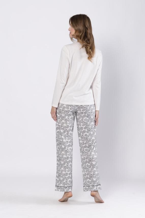 Pijama Baśka 1698 Leveza, neagră - clasică, din două piese, confortabilă