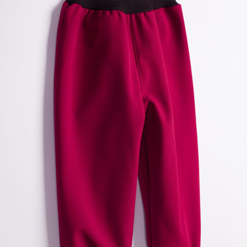 Nicol Pantaloni softshell copii 229051 polar talie înaltă cu manșete bordo