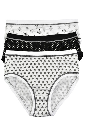 3362 MINI-2H100 Pachet de 3 Cotonella – chiloți de damă din bumbac, tăiat mini