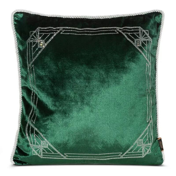 Fata de perna Royal 9 din catifea cu cristale Eurofirana verde