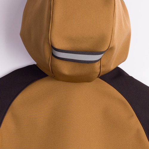 229020 Nicol Geacă softshell băieți cu polar, glugă, reflectorizantă - olive