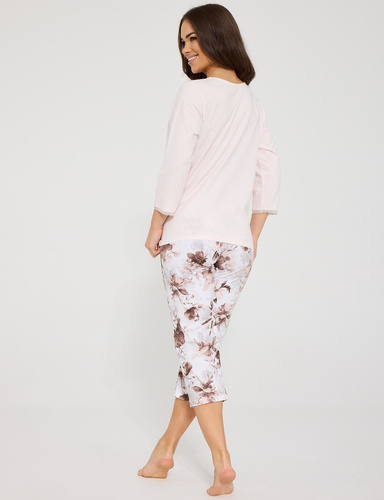 Cornette Ophelia 1104/496 Pijamale damă 100% bumbac dantelă roz