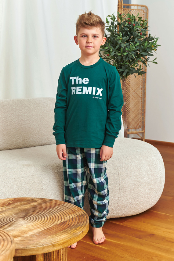 Doctor Nap 7342 – Pijamale unisex pentru copii „The Remix” | Colecție de familie, producție poloneză - bleumarin