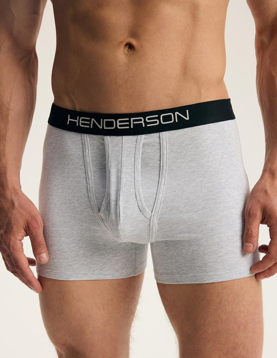 Boxeri bărbați Henderson 45473 Fade 2-pack din bumbac cu talie lată și logo