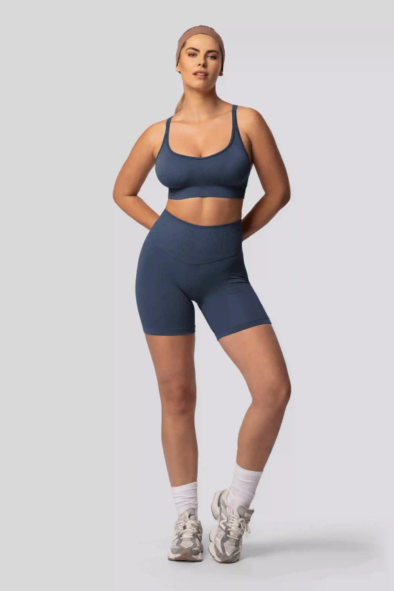 Spaio PUSH-UP PRO colanți scurți modelatori fără cusături talie înaltă fitness navy blue