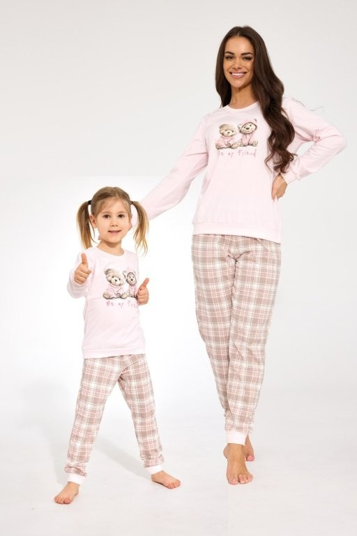 Pijamale pentru fete Cornette 594/202 592/202 Be My Friend, 100% bumbac, mânecă lungă