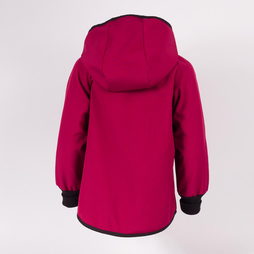 229002 Nicol Geacă softshell pentru fete cu glugă, polar, reflectorizantă - bordo