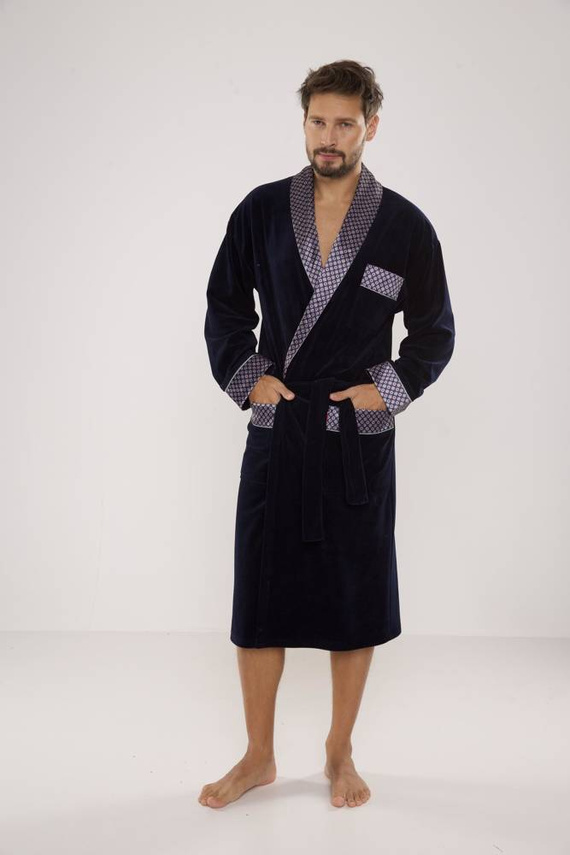 773 Bonjour halat de baie forex pentru bărbați - albastru marin