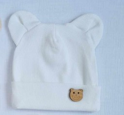 3715Pălărie cu urechi Ecri Teddy Marija - ecru