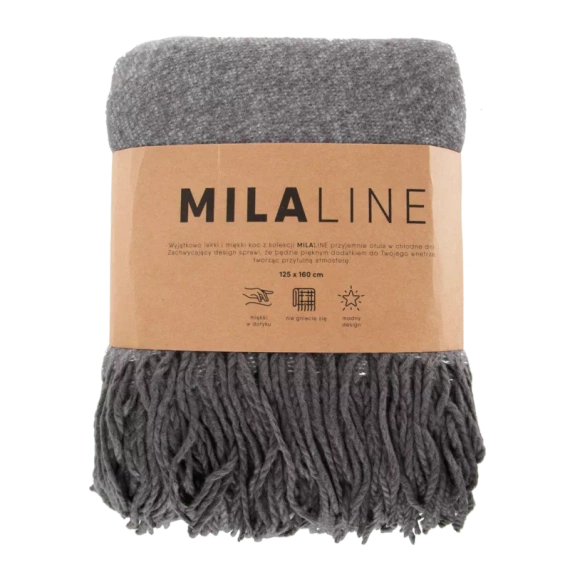 Acrilic 5 Pătură țesătă cu franjuri. Europerdele de oțel